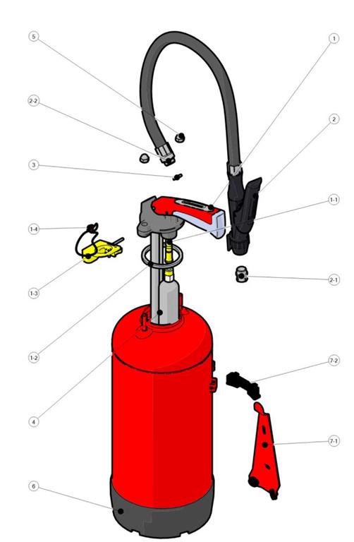 AL9P ABC-Pulver Feuerlöscher 2